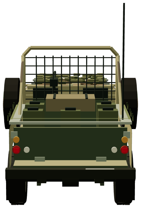 Series IIA LRPV — rear view, registry 3D render