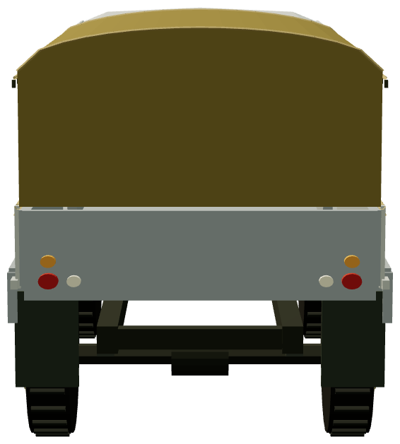 Series IIB Forward Control — rear view, registry 3D render