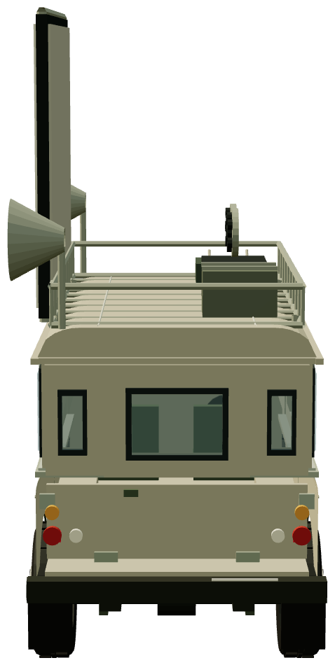 Series III Mobile Cinema — rear view, registry 3D render