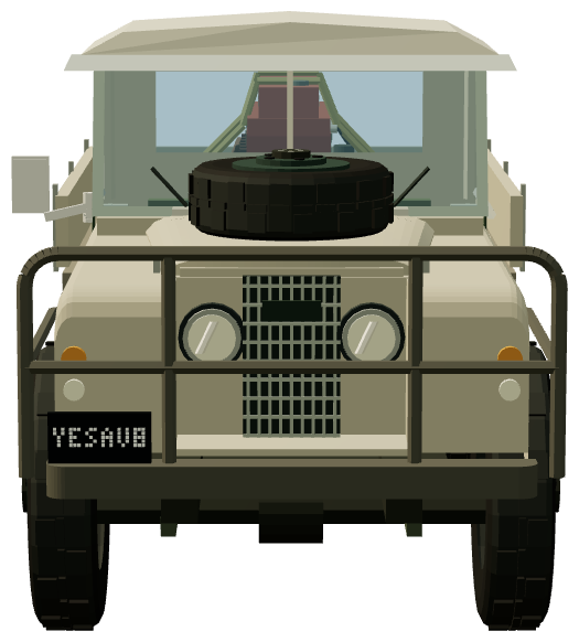 Shop Truck — front view, registry 3D render