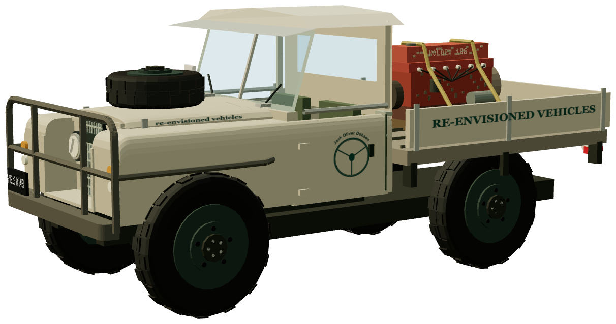 Shop Truck — three-quarter view, registry 3D render