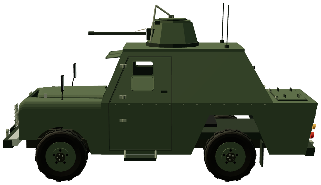 Shorland Mk 1 APC — side view, registry 3D render