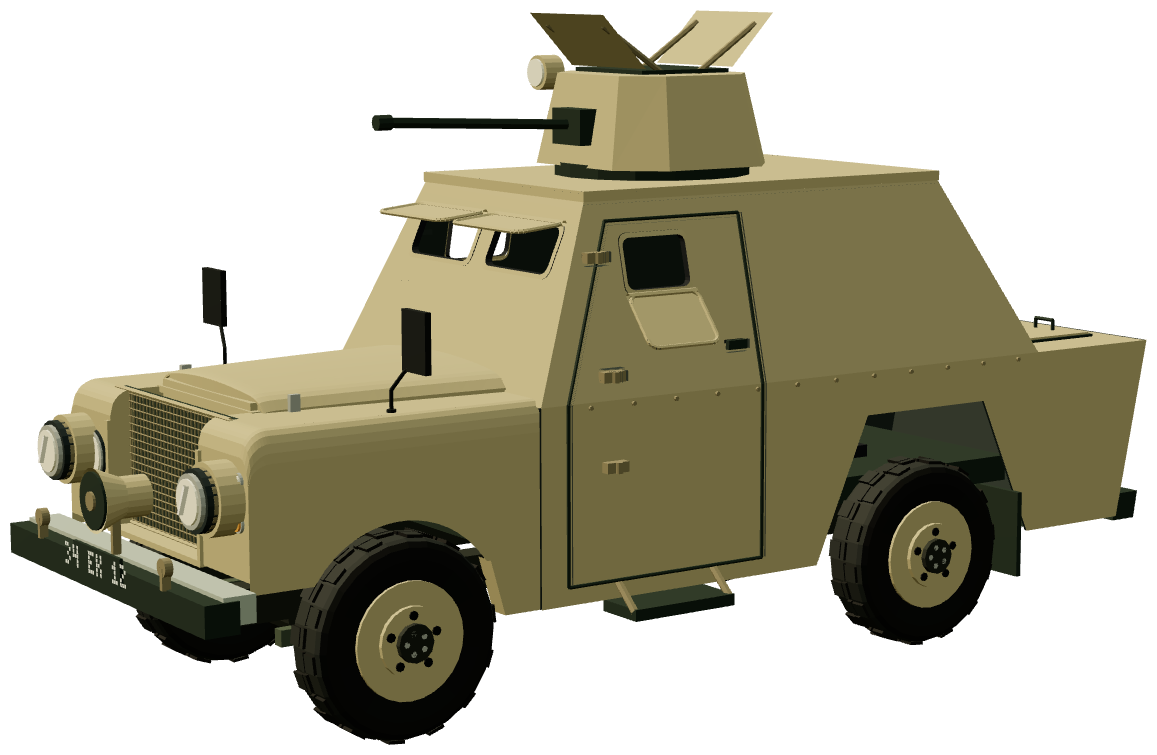Shorland Mk 2 APC — three-quarter view, registry 3D render