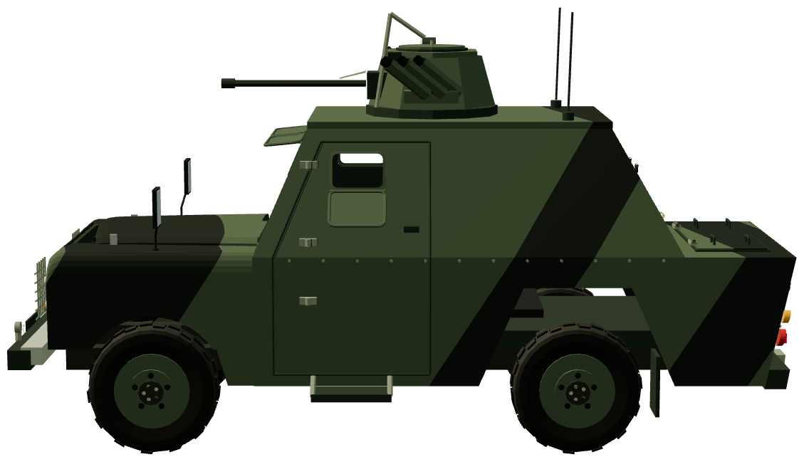 Shorland Mk 3 APC · UDR — side view, registry 3D render