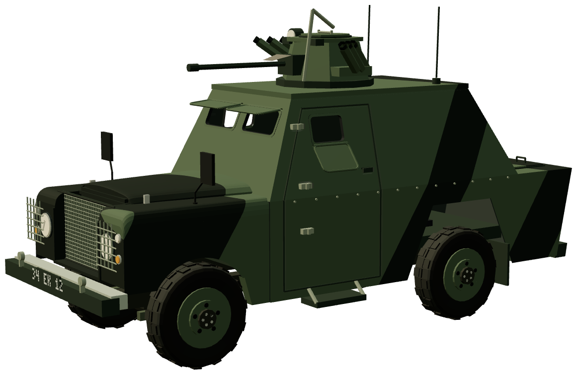 Shorland Mk 3 APC · UDR — three-quarter view, registry 3D render