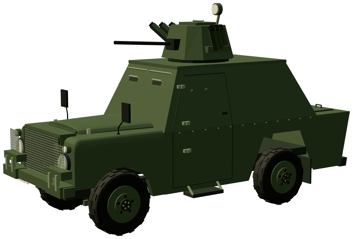 Shorland Mk 4 APC — three-quarter view, registry 3D render