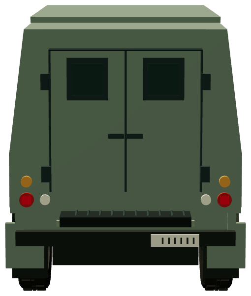Shorland Prototype APV — rear view, registry 3D render