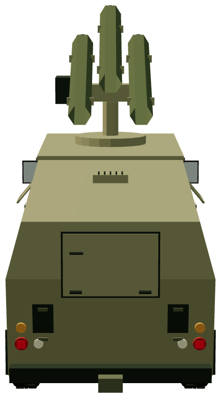 Shorland S53 Air Defence — rear view, registry 3D render