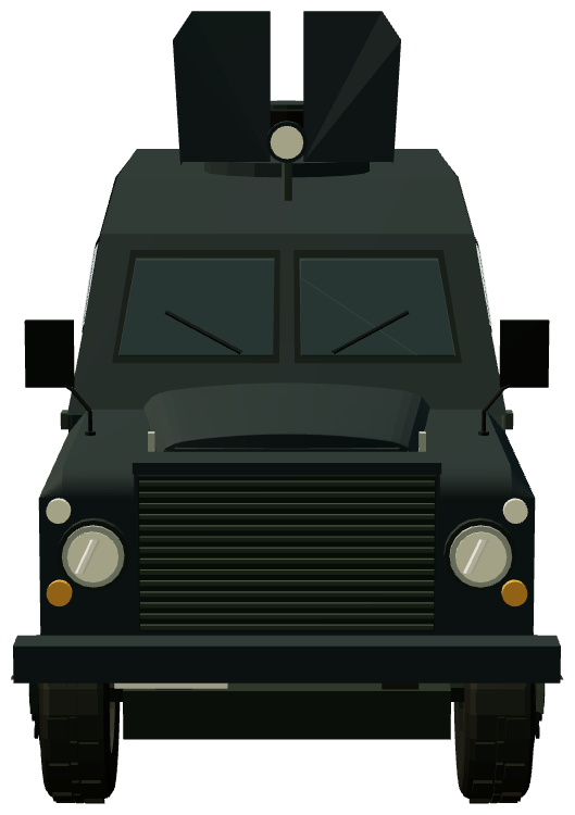 Shorland S55 APV · Otokar ZPT — front view, registry 3D render