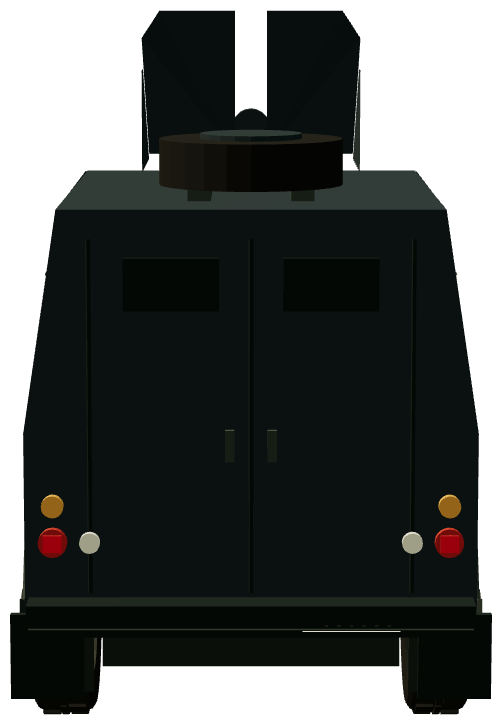 Shorland S55 APV · Otokar ZPT — rear view, registry 3D render