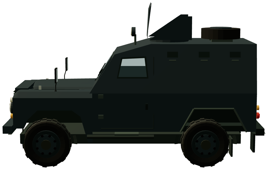 Shorland S55 APV · Otokar ZPT — side view, registry 3D render