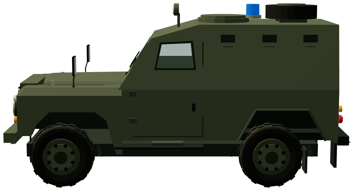 Shorland S55 APV — side view, registry 3D render