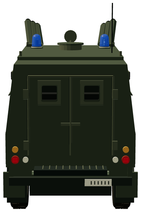 Shorland SB401 APV · RAF Police — rear view, registry 3D render