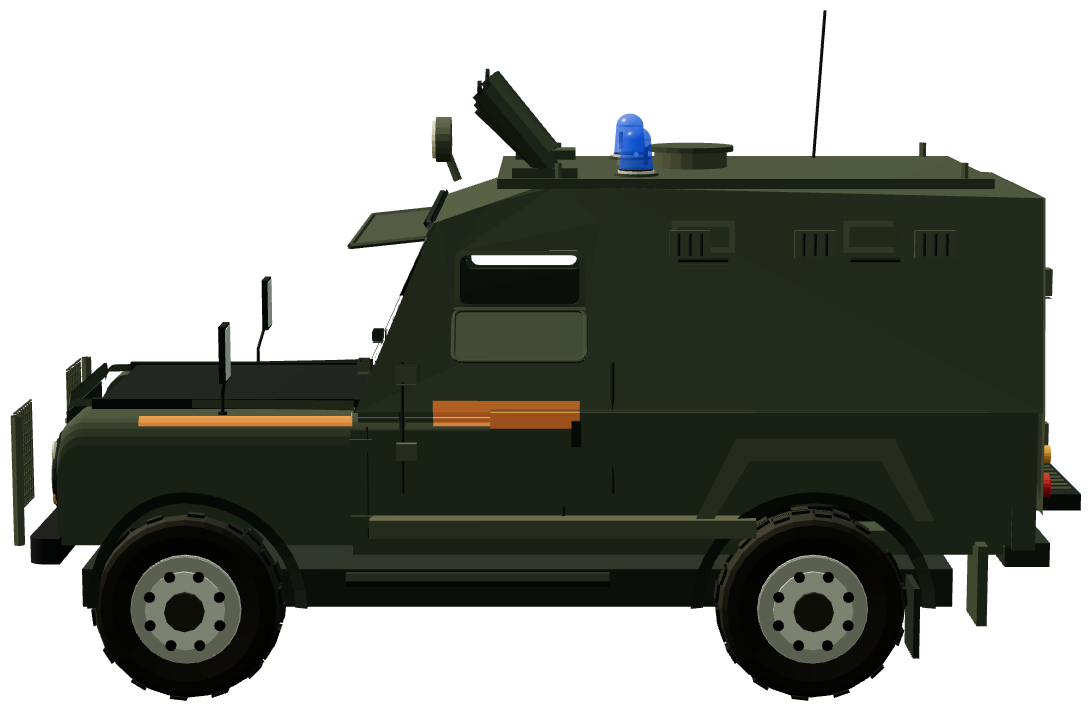 Shorland SB401 APV · RAF Police — side view, registry 3D render