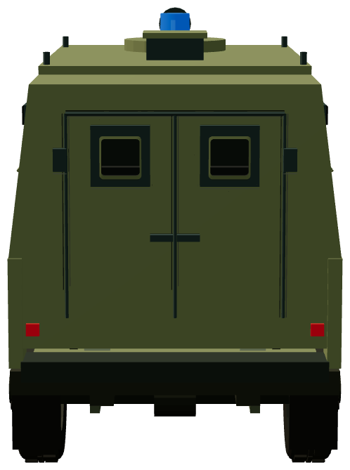 Shorland SB401 APV — rear view, registry 3D render