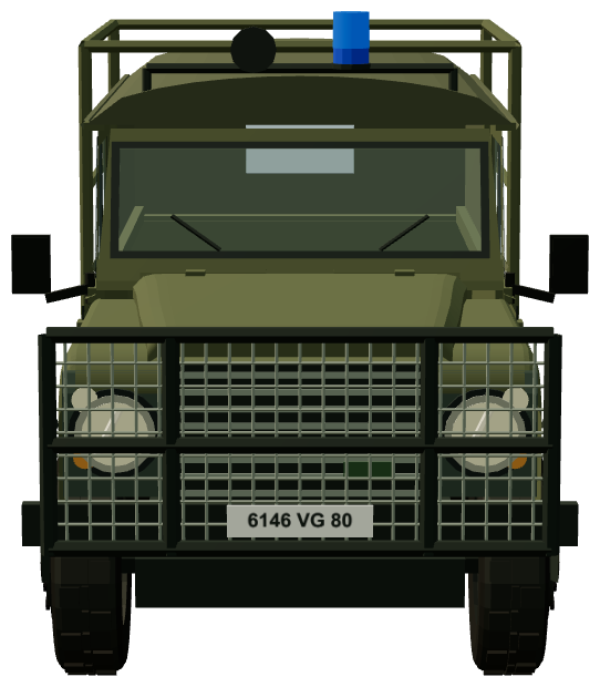 SNSM Defender 110 Soft Top — front view, registry 3D render