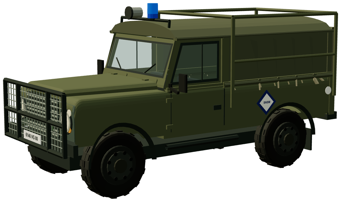 SNSM Defender 110 Soft Top — three-quarter view, registry 3D render