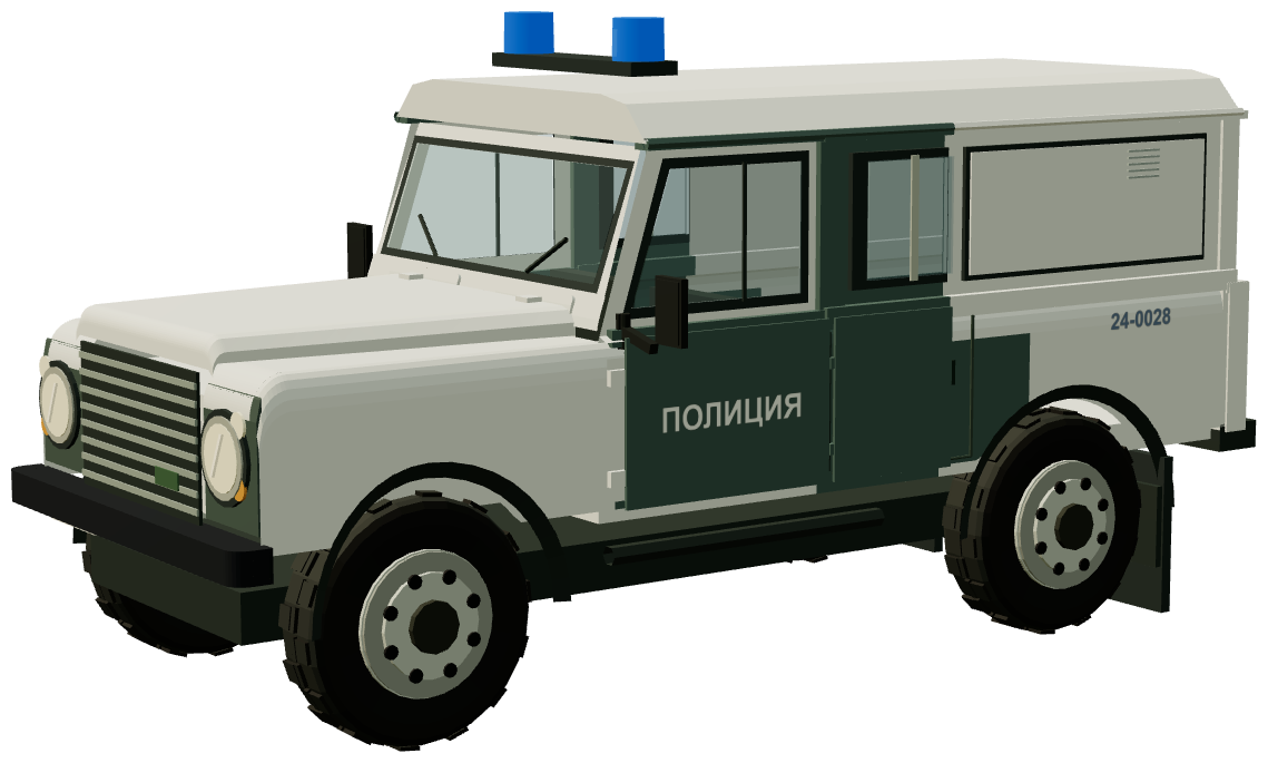 Sofia Police Defender — three-quarter view, registry 3D render