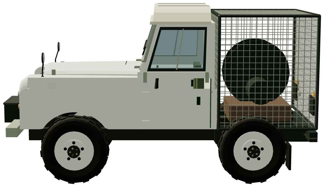 Solihull Birdcage Winch Cable Truck — side view, registry 3D render