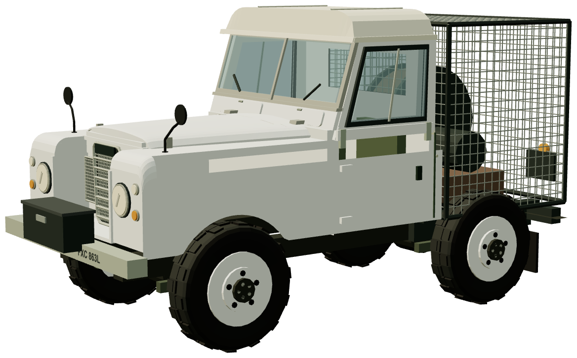 Solihull Birdcage Winch Cable Truck — three-quarter view, registry 3D render