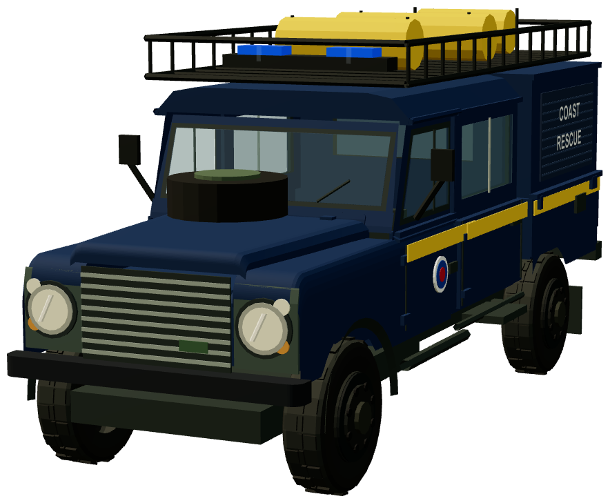 South Shields VLB Coast Rescue Defender 130 — front three-quarter view, registry 3D render