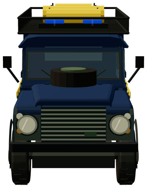 South Shields VLB Coast Rescue Defender 130 — front view, registry 3D render