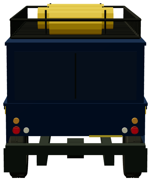 South Shields VLB Coast Rescue Defender 130 — rear view, registry 3D render
