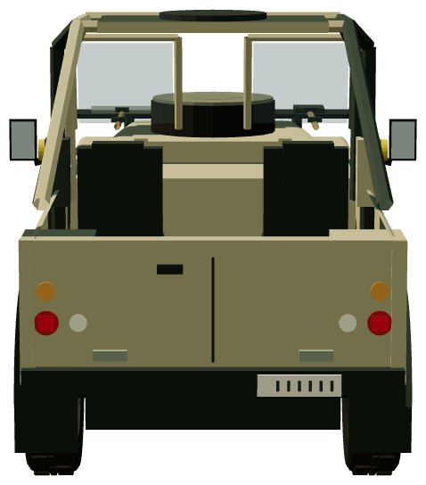 110 Special Operations Vehicle demonstrator — rear view, registry 3D render