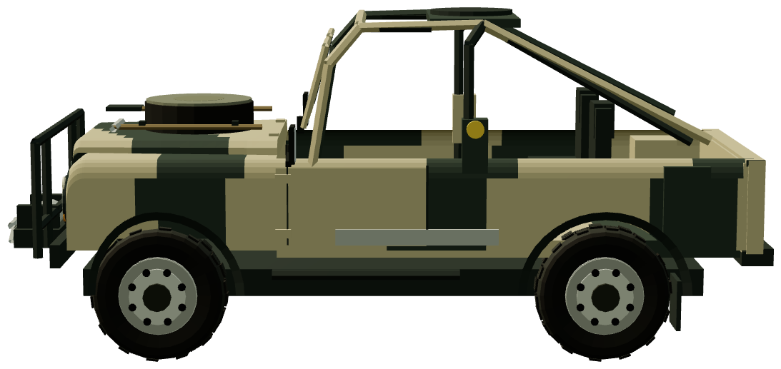 110 Special Operations Vehicle demonstrator — side view, registry 3D render