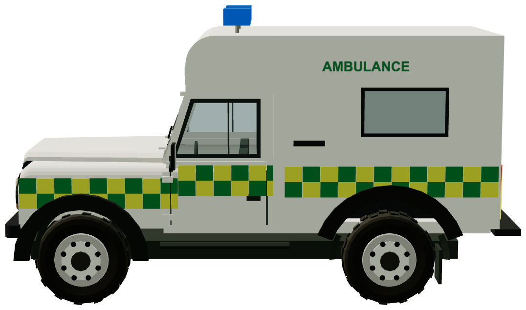 St John Ambulance One Ten B183 LBJ — side view, registry 3D render