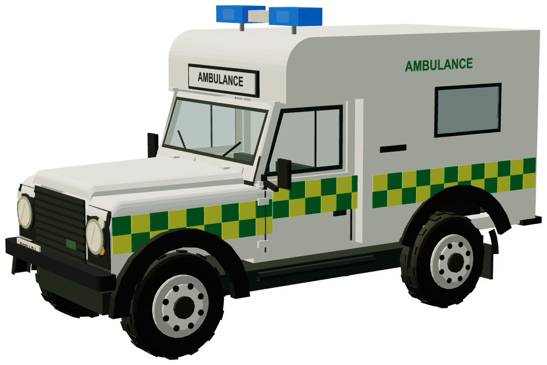 St John Ambulance One Ten B183 LBJ — three-quarter view, registry 3D render