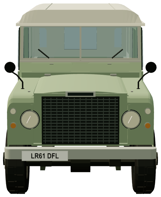 Series III Stage 1 V8 — front view, registry 3D render