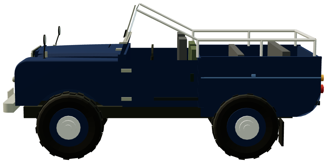 State III Royal Review Land Rover — side view, registry 3D render
