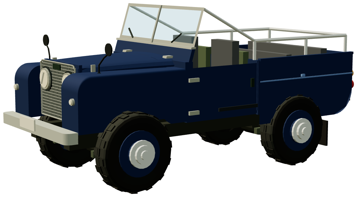State III Royal Review Land Rover — three-quarter view, registry 3D render