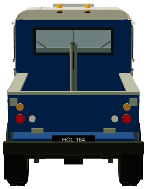 Steels of Cheltenham Series I 107 Breakdown Truck — rear view, registry 3D render