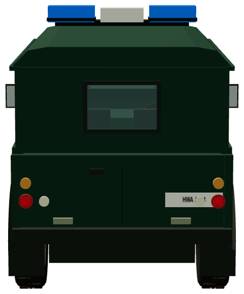 Straż Graniczna Defender 110 — rear view, registry 3D render