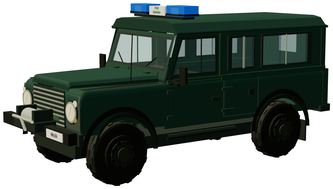Straż Graniczna Defender 110 — three-quarter view, registry 3D render