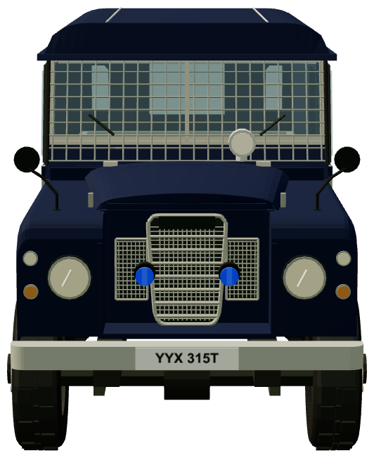 South Yorkshire Police Series III Riot Van — front view, registry 3D render