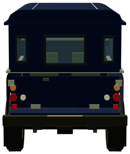 South Yorkshire Police Series III Riot Van — rear view, registry 3D render