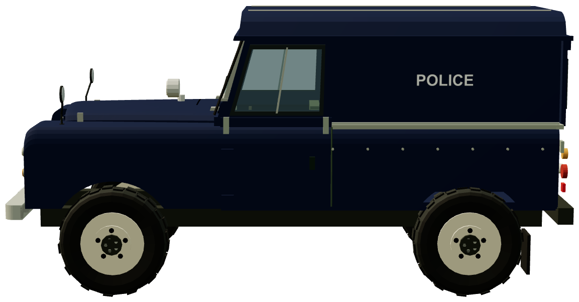 South Yorkshire Police Series III Riot Van — side view, registry 3D render