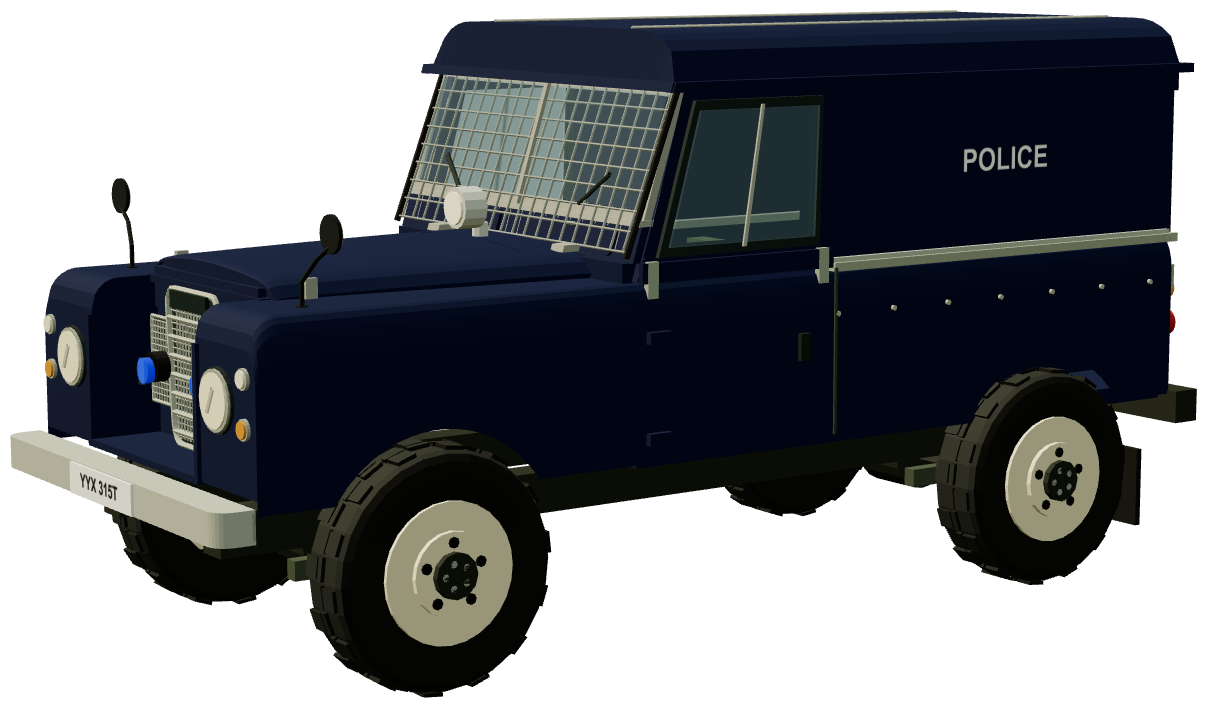 South Yorkshire Police Series III Riot Van — three-quarter view, registry 3D render