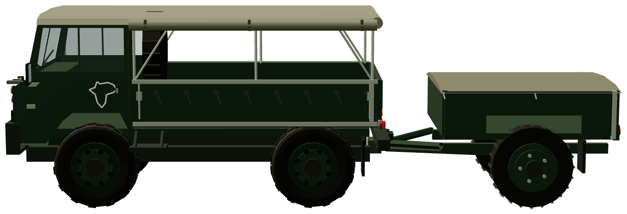 Tail End Charlie — 101 Forward Control — side view, registry 3D render