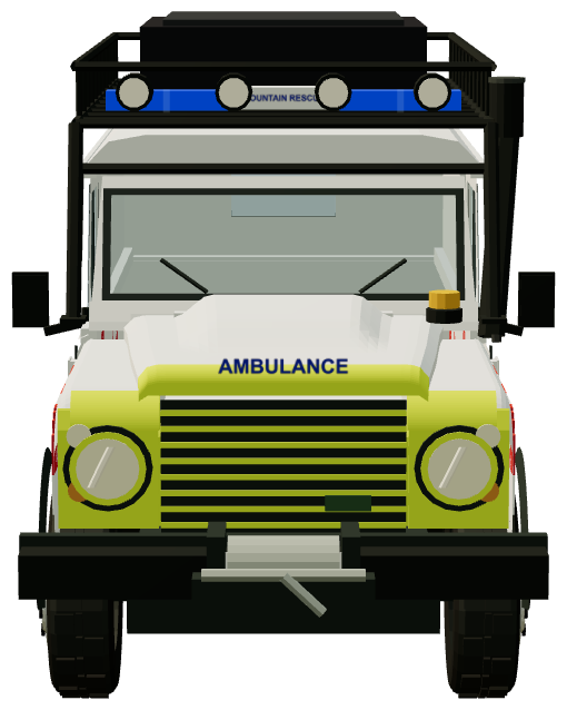 Teesdale and Weardale Search and Mountain Rescue Defender — front view, registry 3D render