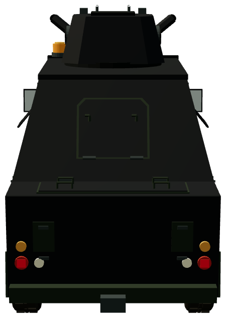 Margaret, The Iron Landy — rear view, registry 3D render