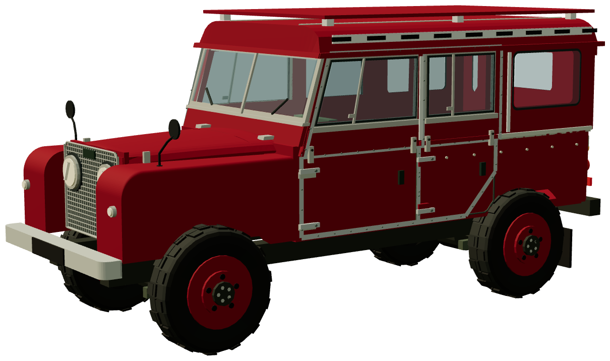 Tropical Roof Station Wagon — three-quarter view, registry 3D render