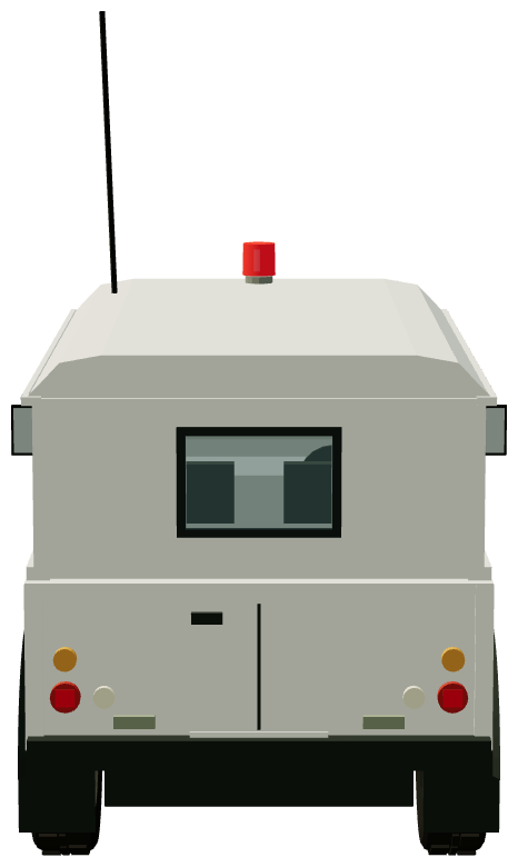 UNAMID Defender 110 Medical Vehicle (Nyala 2011) — rear view, registry 3D render