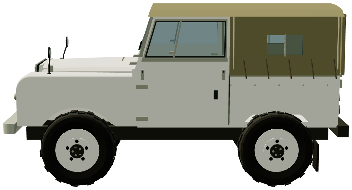 UNEF Series I 88 (Gaza 1957) — side view, registry 3D render