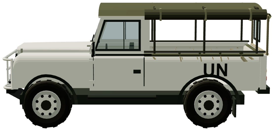 UNTAC Perentie 110 (Cambodia 1993) — side view, registry 3D render