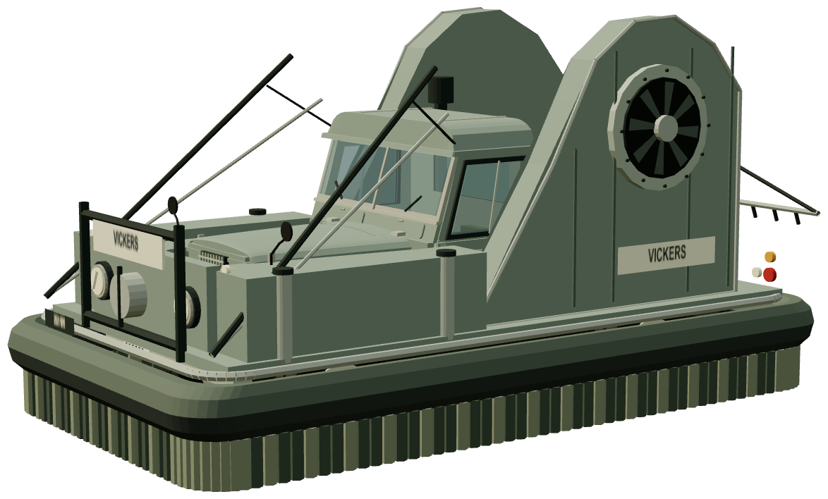 Vickers Hover Rover — three-quarter view, registry 3D render