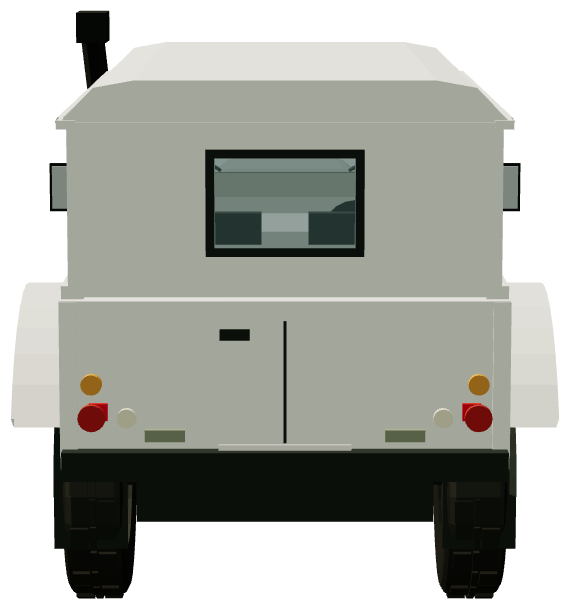 Volcano Trails Super Defender — rear view, registry 3D render